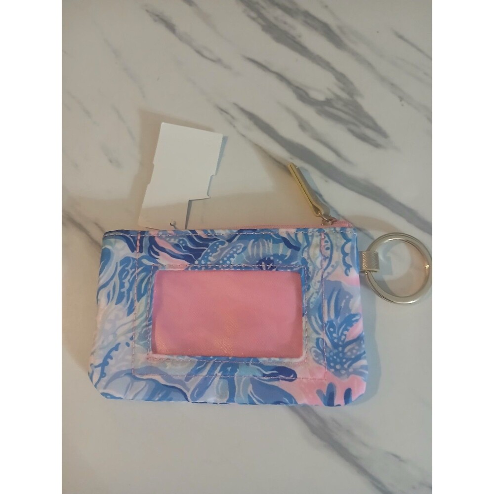 Lilly Pulitzer ID Case Wallet Coin Purse In Shade Seekers with Gold hardware - Picture 3 of 3